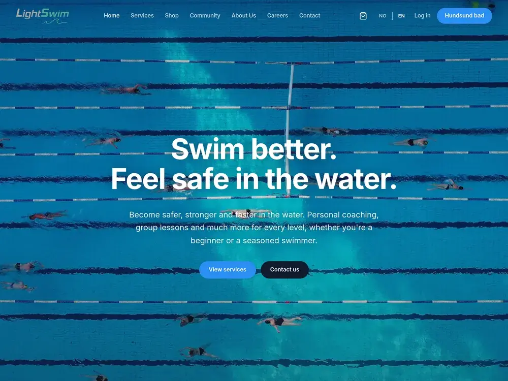 LightSwim website preview